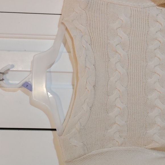 Dana Buchman XXL cable knit cream color sweater women's - Picture 2 of 6